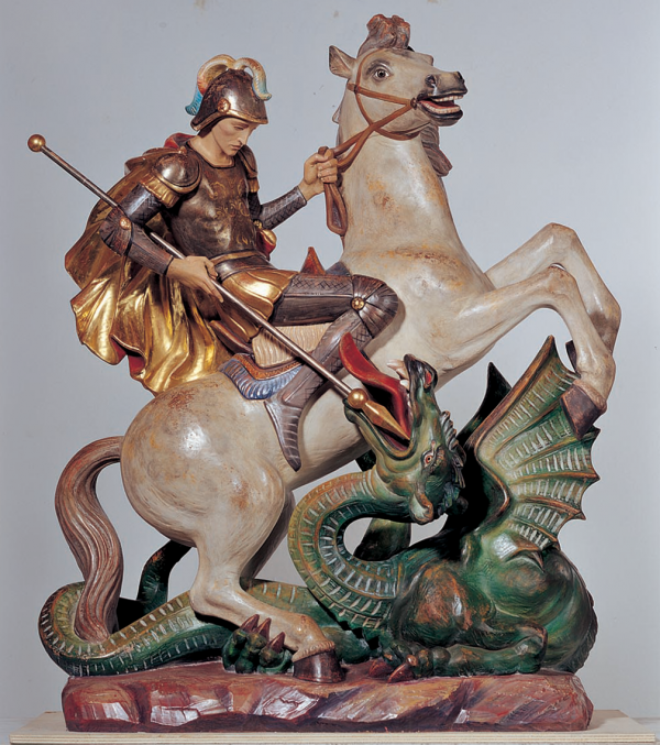 St. George on horse fighting a dragon DEM-449