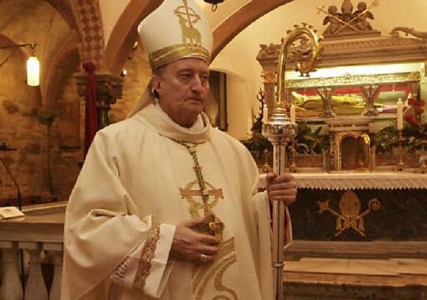 Bishop wearing Gothic Chasuble