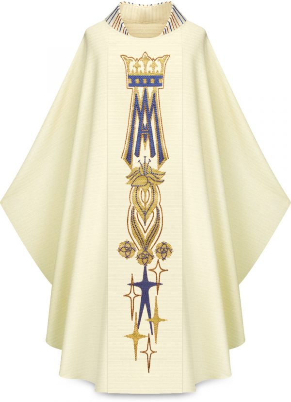 Marian Chasuble in Cantate fabric