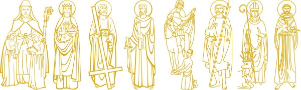 Depiction of saints