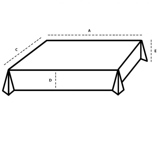 laudian frontal sketch with dimensions